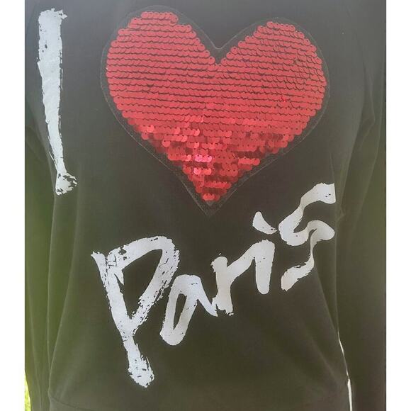 Glitter Girl | Shirts & Tops | Long Sleeve | Sequin Heart‎ Paris | Size XL Youth - Picture 3 of 4